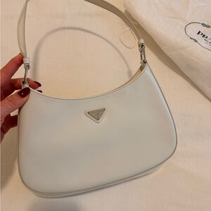 Authentic Prada Cleo Handbag in White 2021